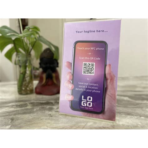 1Card Standee - Custom Printed NFC & Smart QR Code digital standee