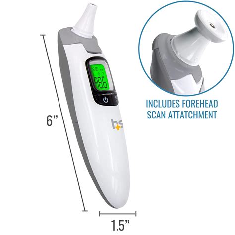 HealthSmart Talking Infrared Ear & Forehead Thermometer - No Probe Covers | FSA & HSA Eligible ...