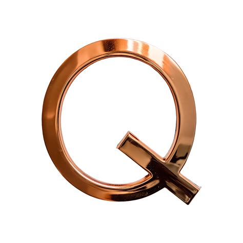 Copper Outline Letter Q Symbol isolated on transparent background 46823534 PNG
