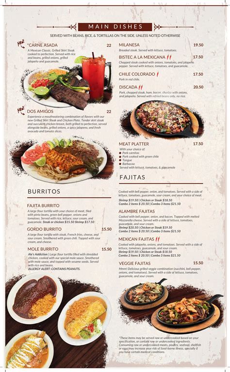 Menu – El Cielo Mexican Restaurant