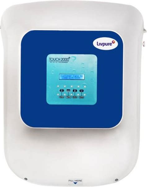LIVPURE Touch 2000+ 8.5 L RO + UV + UF Water Purifier - LIVPURE ...