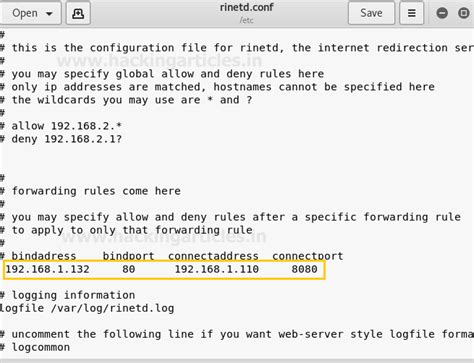 Comprehensive Guide to Port Redirection using Rinetd - Hacking Articles