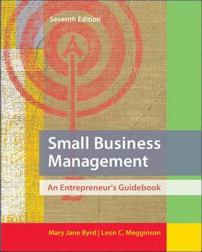 Small Business Management: An Entrepreneur's Guidebook : Byrd, Mary ...