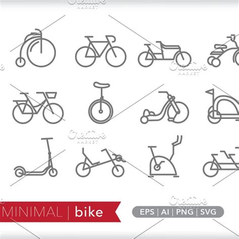 Bike (10 Outline Icons) – MasterBundles