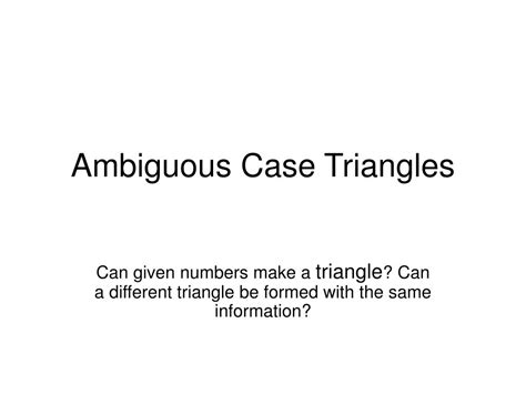 Image result for Solving an Ambiguous Triangles