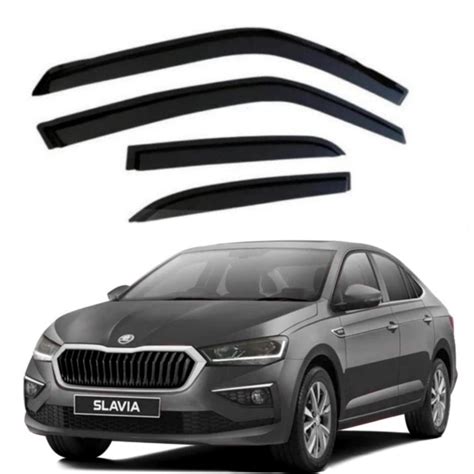 DS ENTERPRISE Car Rain Wind Door Visor Side Window Deflector for Skoda ...