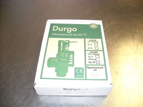 Buy Durgo Safety Valve / Pressure Relief Valve, type GT77 (SV77) 7 Bar ...