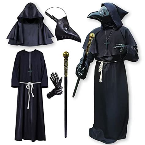 Buy Plague Doctor Costume, Plague Doctor Mask, Cosplay Halloween Mask ...