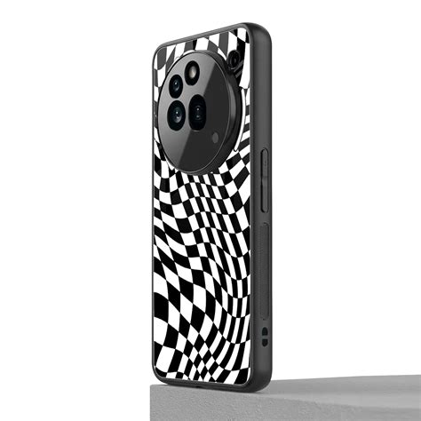 Trippy BW Checkers Phone Case for Nothing Phone 3A Pro | Glass Case ...