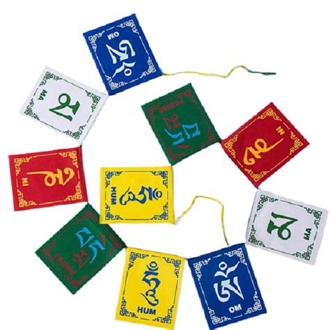 numeroastro Tibetan Prayer Flags | Om Mani Padme Hum Mantra Flags (13 ...