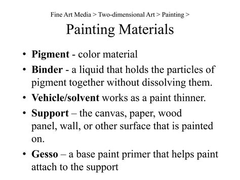 Two-Dimensional Fine Art Media | PPTX