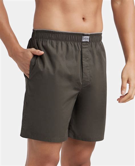Buy Super Combed Mercerized Cotton Woven Fabric Boxer Shorts - Deep ...