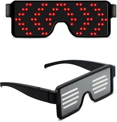 SYOSI Wireless LED Glowing Glasses, Party Favor Glasses, USB ...