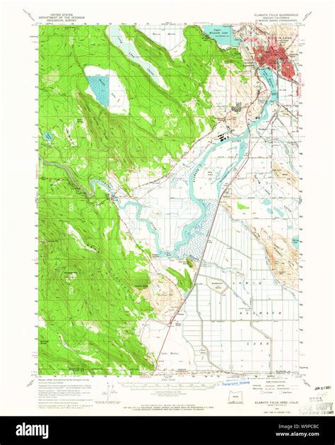 Map of klamath falls oregon hi-res stock photography and images - Alamy