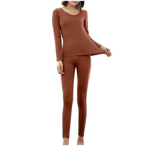 Nmnitkp Thermal Underwear for Women Skin Friendly Women Pajamas Long ...