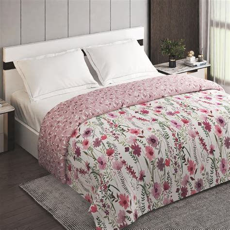 Buy Restful Reflections Cotton Floral Printed Double Comforter from ...