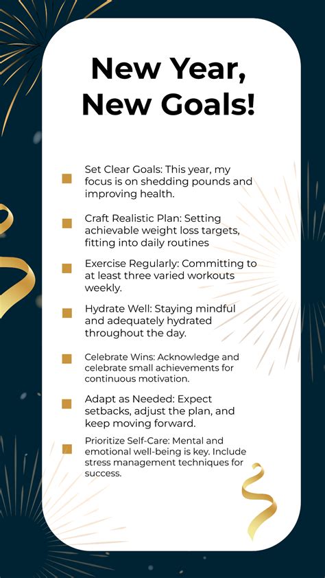 Free New Year New Goals Template to Edit Online