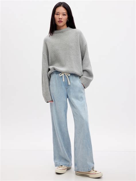 High Rise Wide Leg Jeans | Gap Factory