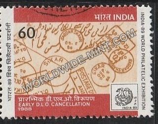 1988 India-89 World Philatelic Exhibition-Early D.L.O. Cancellation Us ...