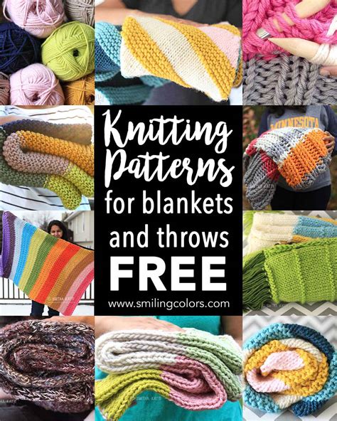9 Easy Knitted Blanket Patterns You Can Make! - Smiling Colors