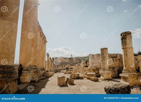 The Ancient City Ruins of Jerash in Jordan Stock Photo - Image of ...