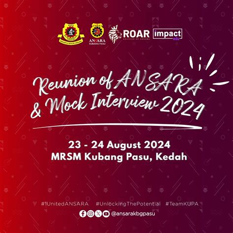 ROAR 2024: Reunion of ANSARA & Mock Interview, MRSM Kubang Pasu, Jitra ...