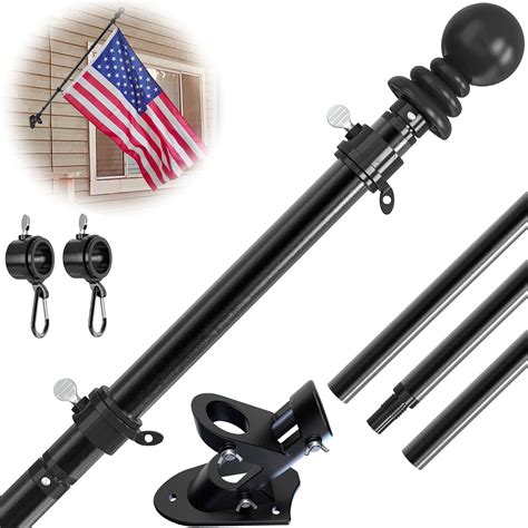 Scwn Flag Pole Kit 5 Ft Black Flag Pole House | Desertcart INDIA