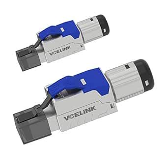 VCELINK Cat6A Toolless RJ45 Connectors, Shielded RJ45 Plug for Cat6A ...
