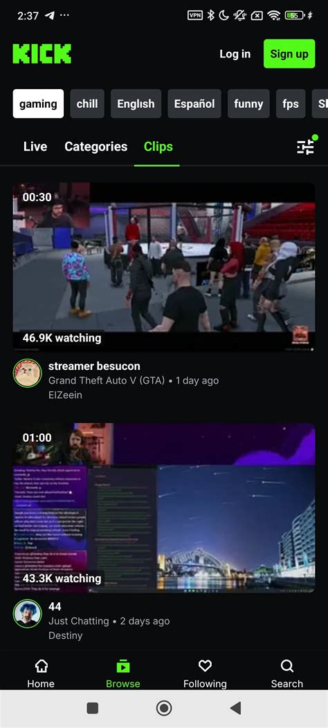Download KICK: Live Streaming android on PC
