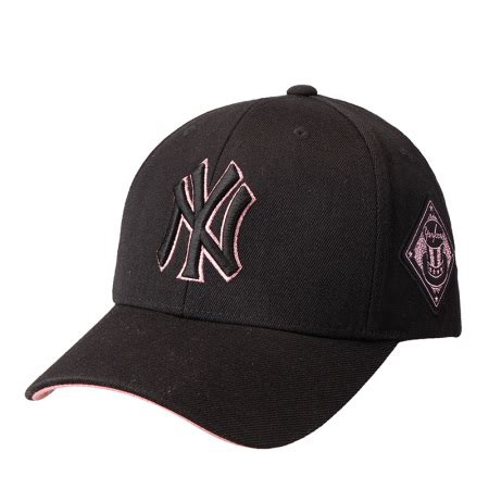 【MLB 男女帽子 美职棒棒球帽 黑色粉边NY 32CP85641-50L·黑色粉边NY】-惠买-正品拼团上惠买