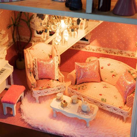 Buy DIY Dollhouse Kit - Wooden Miniature Dollhouse Kit Tiny House Kit ...