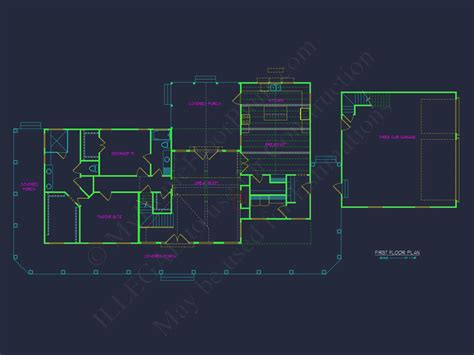 Southern Farmhouse House Plan - 3-Bed, 3-Bath, 3,363 SF