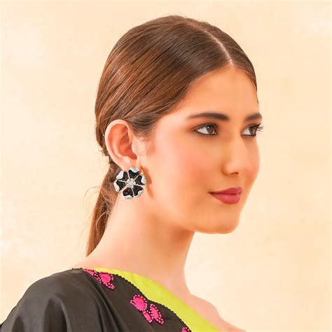 Regallure Crystal Stud Earrings – Ruh by Ruchi Tandon