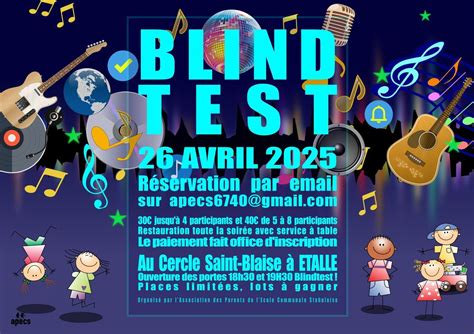 Blind test de LAPECS , cercle saint-blaise rue des écoles 6740 etalle ...