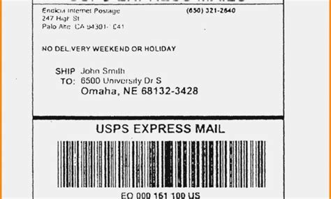 Usps Priority Mail Label Template Lovely Package Address Label inside ...