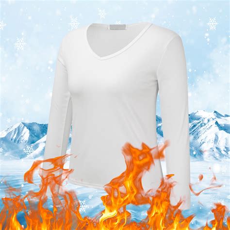Rigardu thermal underwear for women Women Crew Neck Lined Thermal ...