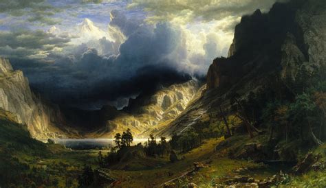 Albert Bierstadt, A Storm in the Rocky Mountains, Mt. Rosalie (1866 ...