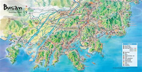 Stadtplan von Busan | Detaillierte gedruckte Karten von Busan, Südkorea ...