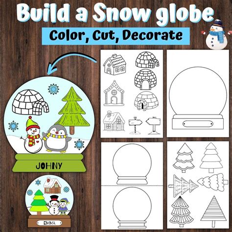 Free Printable Snow Globe Craft Template - Free Printable Holdings