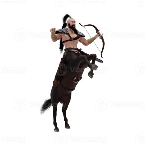 Centaur greek mythology creature half man half horse isolated model ...