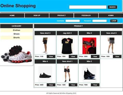 Image result for HTML Projects with Source Code Online Shopping