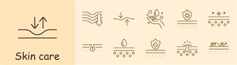 Skin care set icon dermis skin saggy skin creams oils beauty korean ...
