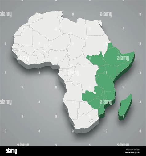 East africa map outline hi-res stock photography and images - Alamy