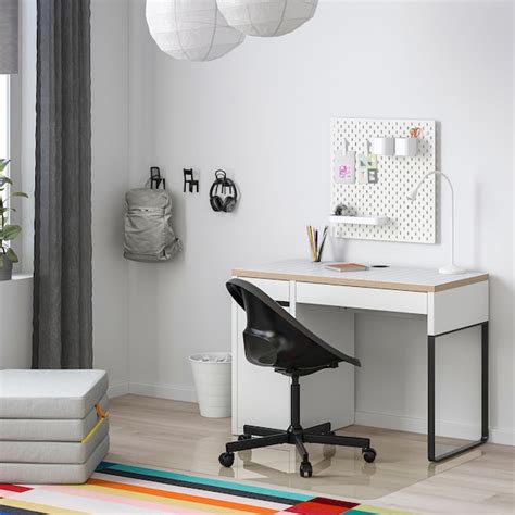 MICKE desk, white/anthracite, 105x50 cm (413/8x195/8") - IKEA