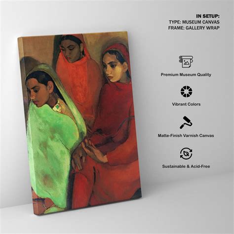 Group of Three Girls Painting & Wall Art Print by Amrita Sher Gil ...