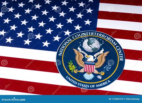 National Counterterrorism Center Seal and the US Flag Editorial Stock ...
