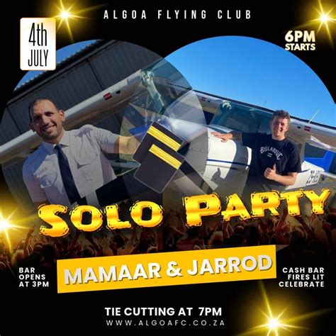 AFC Solo Party, Algoa Flying Club's Flight Training Division, Port ...