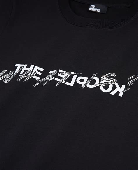 T-shirt What is avec strass noir | The Kooples - France