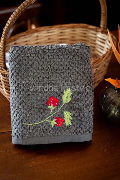 SOFT HAND TOWEL with hand embroidery -16x24 inches( single unit ...