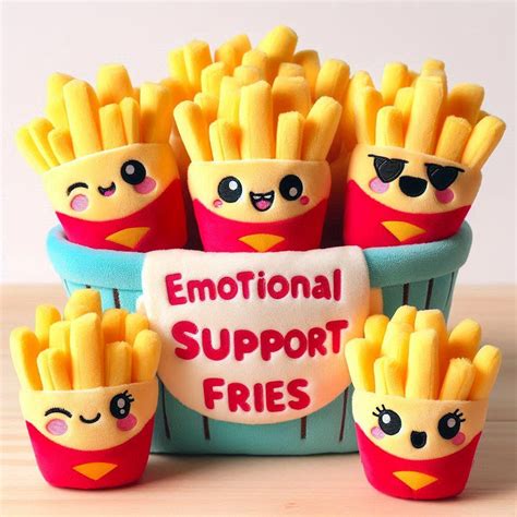 Emotional Support Fries, Stuffed Animal Gift, Plush Shaped Pillow - Etsy